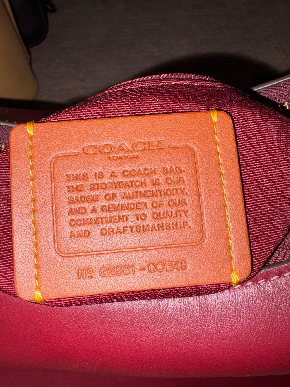Coach Ella Shoulder Bag in Gold/maroon - Picture 2 of 11